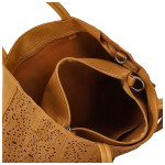 Módní dámský koženkový set kabelek Safira, žlutý