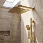 REA - Čtvercová hlavová sprcha JS-P015BG 30cm Brush Gold REA-P0616