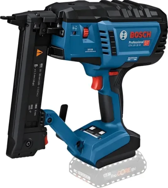 Bosch GNH 18V-38 M Professional / Aku sponkovačka na dřevo / 18V / sponky 5,8x38 mm / bez aku a nabíječky (0601482500)