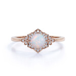 Emporial prsten 14k zlato Vermeil GU-DR14627R-ROSEGOLD-MOONSTONE-ZIRCON Velikost: 5 (EU: 49-50)