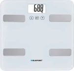BLAUPUNKT BSM501 bílá / osobní váha / nosnost 150 kg / paměť pro 12 uživatelů / monitorování tuku / 2x AAA (BSM501)