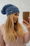 Fleecová čepice Carolina K243 denim UNI