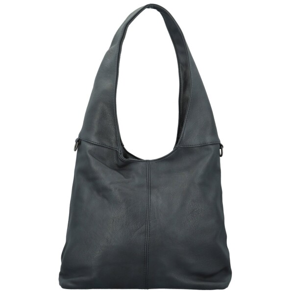 Trendy dámská koženková kabelka na rameno Marlen, tmavě modrá