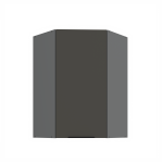 Horní rohová skříňka Aria ANT 60x60 GN-90 1F (45°) Barva korpusu: Antracit, Barva dvířek: SA - Aquamarine AFM