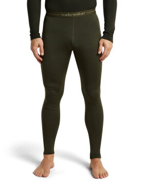 Pánské merino spodky ICEBREAKER Mens 200 Oasis Leggings, Dark Loden velikost: L