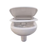 DEANTE Podomítkový rám, pro závěsné WC mísy + SLIM tlačítko bílé + WC bez oplachového kruhu Edge + SEDÁTKO CST_WC01 A51P EG1