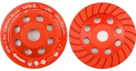 YATO Kotouč brusný diamantový 125 x 22,2 mm / Dvouřadý / Pro úhlové brusky / 12 200 ot/min