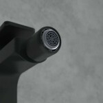 VILLEROY & BOCH - Architectura Square Bidetová baterie s výpustí, AquaSmart, matná černá TVB125001000K5