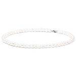 Perlový náhrdelník Scutesa sladkovodní perla, stříbro 925/1000, cm Bílá