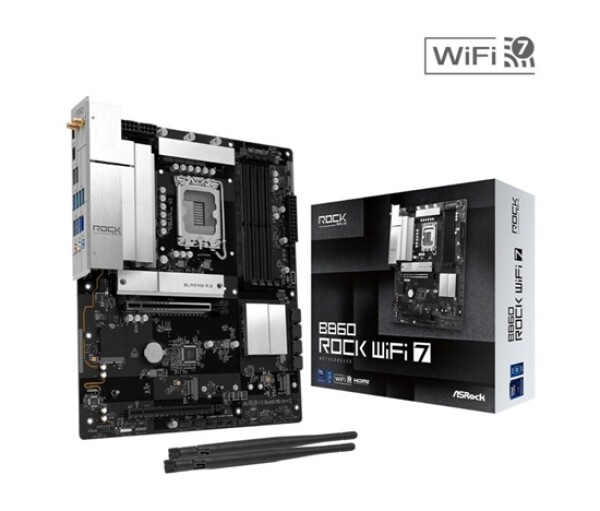 ASRock MB Sc LGA1851 B860 Rock WiFi 7, Intel B860, 4xDDR5, 1xHDMI, WiFi, ATX EDF_1883133