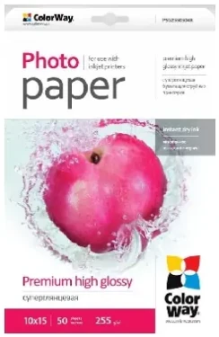 COLORWAY Fotopapír / Super lesklý / 10x15 / 255g/m2 / 50 listů (PSG2550504R)
