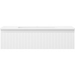 MEXEN/S - Rivel koupelnová skříňka 90 cm s umyvadlem Otis, 1 šuplík, reliéf , bílá mat 91A20-09023-1-BF01-W18M01