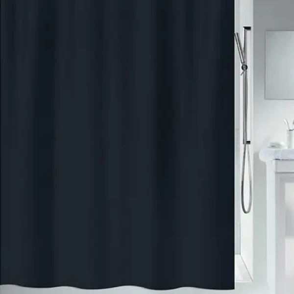 Spirella PRIMO sprchový závěs 180 x 180 cm černý / polyester (7610583181237)