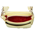 Moderní dámská koženková crossbody kabelka LB Lussia, žlutá