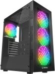 Rampage Plaid V1 černá / Skříň / 4x 120 mm RGB ventilátor / Prosklená bočnice (PLAIDV1)