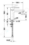 DURAVIT - B.2 Umyvadlová baterie, chrom B21020002010