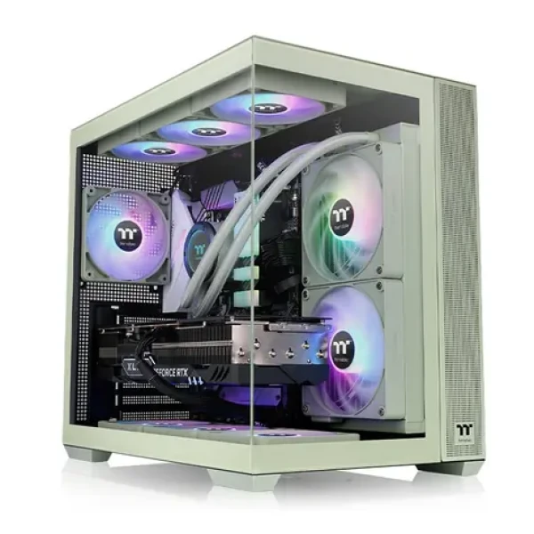 Thermaltake View 380 TG ARGB zelená / ATX / 2x USB-A 3.0 / 1x USB-C / 4x120mm / bez zdroje / průhledná bočnice (CA-1Z2-00MEWN-00)