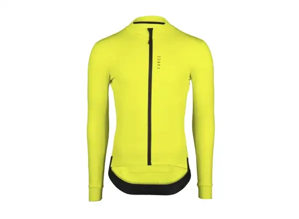 Force Endless dres dlouhý rukáv fluo žlutá vel. M