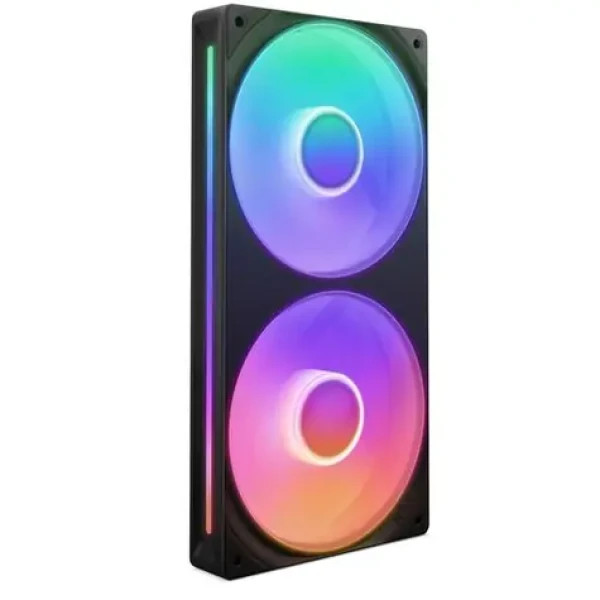 NZXT F240 RGB CORE černá / 2x 120mm / Fluid Dynamic Bearing / 30 dB @ 2400 RPM / 75.12 CFM / 4-pin PWM + 4-pin rgb (RF-U24HF-B1)