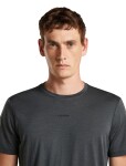 Pánské merino triko krátký rukáv ICEBREAKER Mens Merino 150 Tech Lite SS Tee 3D Mapping, Obsidian velikost: XL