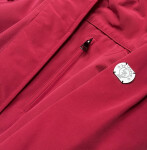 Červená dámská bunda parka s kožešinovou podšívkou (m-21207) odstíny červené XXL (44)