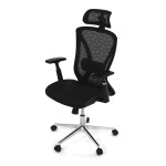 Kancelářská židle, černá MESH, kovový kříž