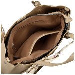 Stylová dámská koženková kabelka na rameno Finlay, béžová