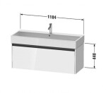 DURAVIT - Ketho.2 Umyvadlová skříňka 44x118x46 cm, 1 zásuvka, matná bílá K25079018180000