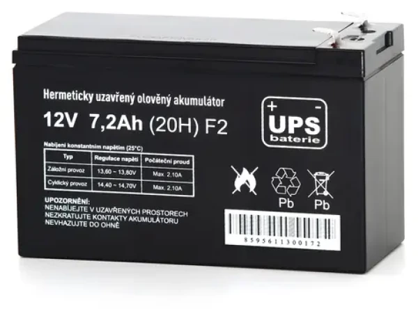 FIAMM UPS baterie 12V 7,2Ah F2 / Baterie pro UPS / 12V / 7,2Ah / F2 / AGM (14551)