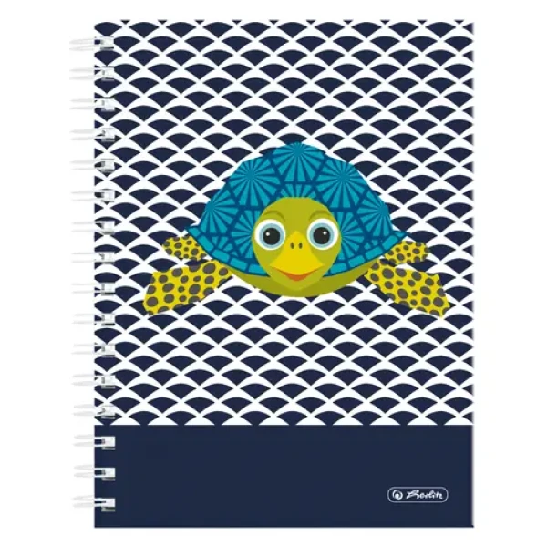 Herlitz Poznámkový blok A5 / linkovaný / motiv Želva / 100 listů (50039180)