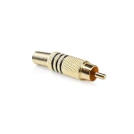 Nedis RCA konektor pozlacený, 10 ks / Konektor / Zástrčka / Pájecí / černá (CAGP24900BK)