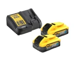 DeWalt POWERSTACK Startovací sada 18V / Aku sada příklepové vrtačky a rázového utahováku / 2x aku 5,0 Ah / kufr Tstak II (DCK2050H2T)