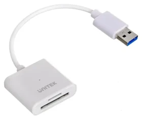 Unitek Y-9321 bílá / Čtečka paměťových karet / USB 3.0 / SD microSD / 2 sloty (Y-9321)