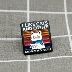 Pinarna.cz Kočka s kávou - I like cats and coffee and maybe 3 people / Mám rád(a) kočky a kávu a asi tak tři lidi