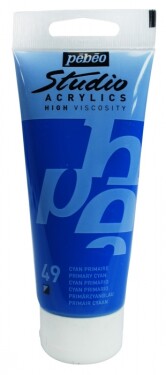 Akrylová barva Pébéo Studio Acrylic 100 ml - 049 cyan základní
