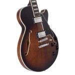 D'Angelico Premier SS Single Cutaway Stop-Bar Tailpie CE Brown Burst