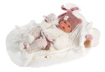 Llorens 63576 NEW BORN realistická panenka miminko celovinylovým tělem 35 cm