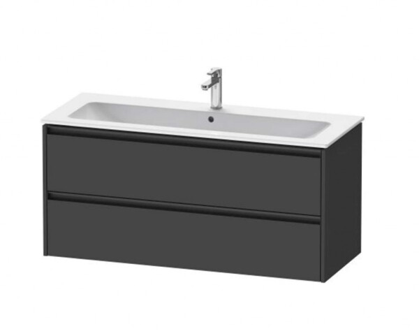 DURAVIT - Ketho.2 Umyvadlová skříňka 55x121x48 cm, 2 zásuvky, grafit mat K25265049490000