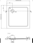 MEXEN/S - Rio čtvercový sprchový kout 90 x 90, transparent, černý + vanička se sifonem Flat, černý 860-090-090-70-00-4070B