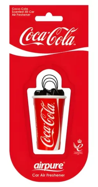 AIRPURE Vůně do auta 3D Coca-Cola / Závěsná / Design plechovka