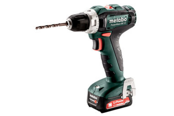 Metabo PowerMaxx BS 12 / Aku Vrtací šroubovák / 12V / 2x2.0Ah / 10mm sklíčidlo / 1400 ot-min / 40 Nm (601036500)