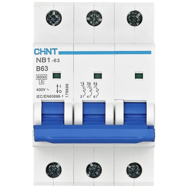 Chint 179693 NB1-63 3P B40 6kA DB elektrický jistič 3pólový 40 A 240 V, 415 V