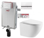 ALCADRAIN Renovmodul - předstěnový instalační systém s bílým/ chrom tlačítkem M1720-1 + WC INVENA LIMNOS WITH SOFT, včetně soft/close sedátka AM115/1000 M1720-1 LI1