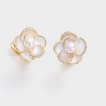 Náušnice v podobě rozkvetlé květiny Medina, Zlatá