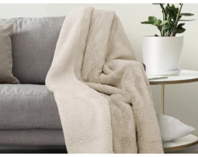 Deka Sherpa 150x200 cm, krémovo-béžová