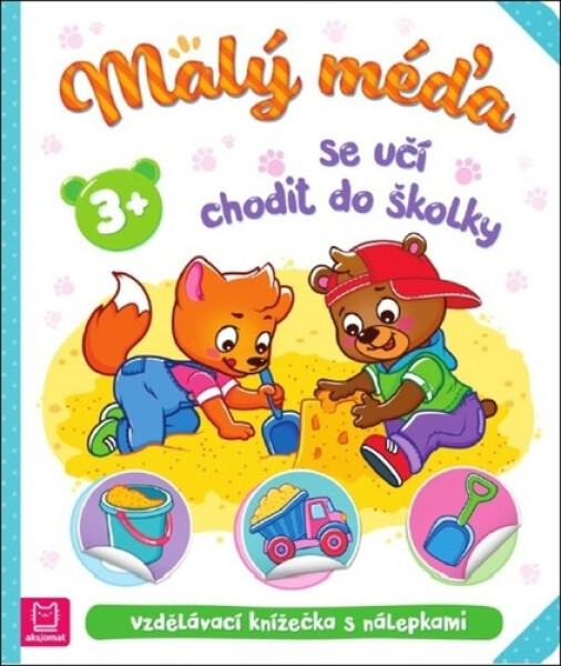 Malý méďa se učí chodit do školky