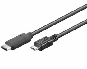 PremiumCord Kabel USB C samec - USB 2.0 konektor Micro-B samec 0.6m černá (ku31cb06bk)