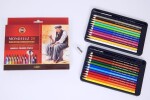 Akvarelové pastelky Koh-i-Noor MONDELUZ 3711 sada 24 barev štětec ořezávátko
