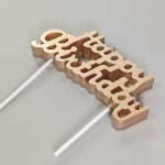 Dortové svíčky Happy Birthday bronzové