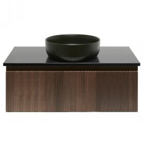 Koupelnová skříňka s žulovou deskou SAT Evolution 98x30x44,8 cm ořech mat SATEVO100NAZ SATEVO100NAZ